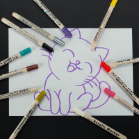 Akrylové vodeodolné DIY popisovače - 12 ks