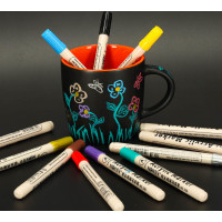 Akrylové vodeodolné DIY popisovače - 12 ks