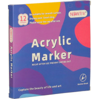 Akrylové vodeodolné DIY popisovače - 12 ks