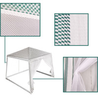 Záhradný altánok s moskytiérou 3x3 m - biely