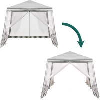 Záhradný altánok s moskytiérou 3x3 m - biely