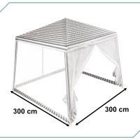 Záhradný altánok s moskytiérou 3x3 m - biely