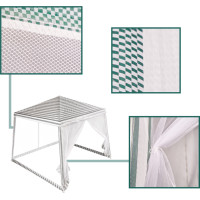 Záhradný altánok s moskytiérou 3x3 m - biely