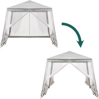 Záhradný altánok s moskytiérou 3x3 m - biely