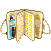 Zmyslový manipulačný Montessori kufrík - Dinosaur