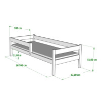 Detská posteľ z masívu PAVLÍK 2 - 160x80 cm