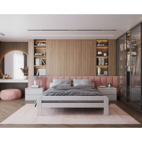 Čalúnený panel na stenu TRINITY - 45x25 cm, tyrkysový