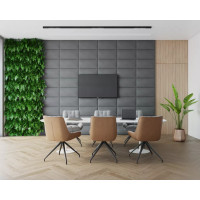 Čalúnený panel na stenu TRINITY - 45x25 cm, tyrkysový