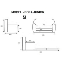 Detská rozkladacia JUNIOR pohovka Lesné zvieratká - tmavo zelená/béžová