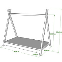 Detská posteľ TEEPEE SAM - 180x80 cm - 10 farieb
