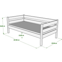 Detská posteľ z masívu KARAS 2 - 160x80 cm