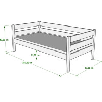 Detská posteľ z masívu KARAS 2 - 180x80 cm