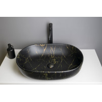 Sapho CALEO keramické umývadlo na dosku, 60x42cm, portoro mramor CA590PT