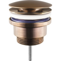 Sapho Umývadlová výpusť 5/4“, click-clack, veľká zátka, 10-55mm, meď mat CV1002PG