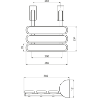 Ridder HANDICAP sklopné sedátko do sprchového kúta, 36x25cm, čierna A140110