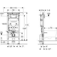 Geberit GEBERIT DUOFIX podomietková nádržka Sigma 12cm, pre napojenie do bočnej steny 111.355.00.6