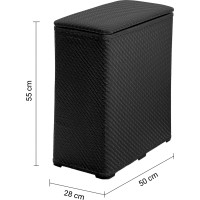 Gedy AMBROGIO kôš na bielizeň 50x55x28 cm, čierna 203814