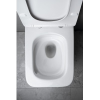 Sapho PORTO závesná WC misa, Vortex Rimless, 35, 5x52cm, biela PZ102V