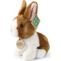 Rappa Plyšový králik bielo-hnedý sediaci 16 cm ECO-FRIENDLY