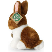Rappa Plyšový králik bielo-hnedý sediaci 16 cm ECO-FRIENDLY