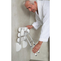 Ridder HANDICAP sklopné sedátko do sprchového kúta, 36x25cm, čierna A140110