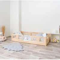 Detská Montessori posteľ z masívu borovice LUNA - 180x80 cm