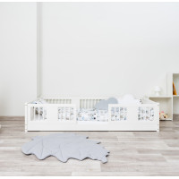 Detská Montessori posteľ z masívu borovice LUNA - 200x90 cm