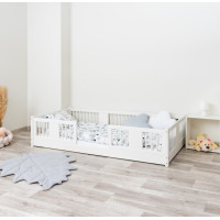 Detská Montessori posteľ z masívu borovice LUNA - 190x90 cm