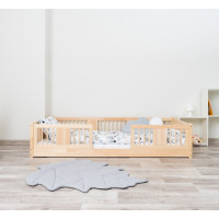 Detská Montessori posteľ z masívu borovice LUNA - 160x80 cm
