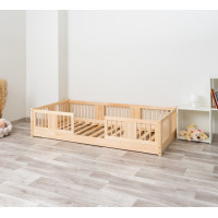 Detská Montessori posteľ z masívu borovice LUNA - 200x90 cm