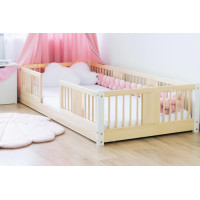 Detská Montessori posteľ z masívu borovice LUNA - 200x90 cm