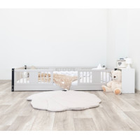 Detská Montessori posteľ z masívu borovice LUNA - 160x80 cm