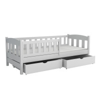 Detská posteľ z masívu borovice BEN so šuplíkmi - 190x90 cm - ŠEDÁ