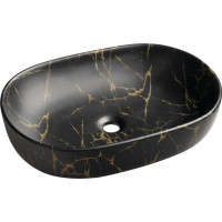 Sapho CALEO keramické umývadlo na dosku, 60x42cm, portoro mramor CA590PT