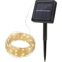 Solight LED solárna reťaz, 200LED, 22m, teplá biela