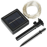 Solight LED solárna reťaz, 200LED, 22m, teplá biela