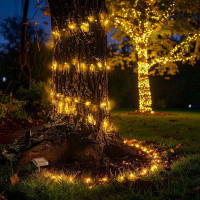 Solight LED solárna reťaz, 200LED, 22m, teplá biela