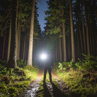 Solight LED nabíjacie svietidlo s displejom, 200lm, zoom, Li-Ion