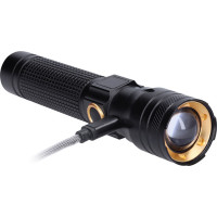 Solight LED nabíjacie svietidlo s displejom, 200lm, zoom, Li-Ion