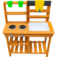 2Kids Toys Drevená záhradná kuchynka s drezom