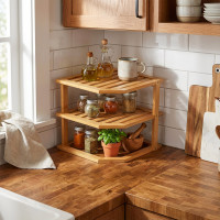 Rohová bambusová polička DEDAL