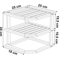 Rohová bambusová polička DEDAL