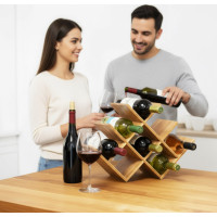 Stojan na víno SOLARIS - prírodný