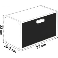Bambusový chlebník CHARLES - prírodný/čierny