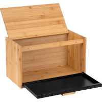 Bambusový chlebník CHARLES - prírodný/čierny