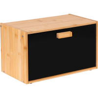 Bambusový chlebník CHARLES - prírodný/čierny