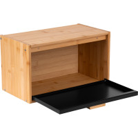 Bambusový chlebník CHARLES - prírodný/čierny