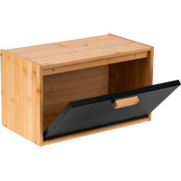 Bambusový chlebník CHARLES - prírodný/čierny