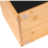 Bambusový chlebník CHARLES - prírodný/čierny