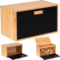 Bambusový chlebník CHARLES - prírodný/čierny